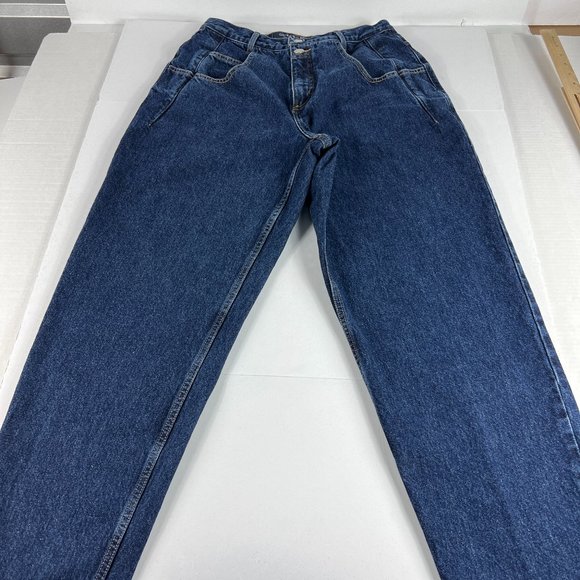 VTG 90s Guess Jeans Men's 29* Pascal Loose Tapered Dark Blue Cotton Denim Tag 33 - Picture 1 of 16